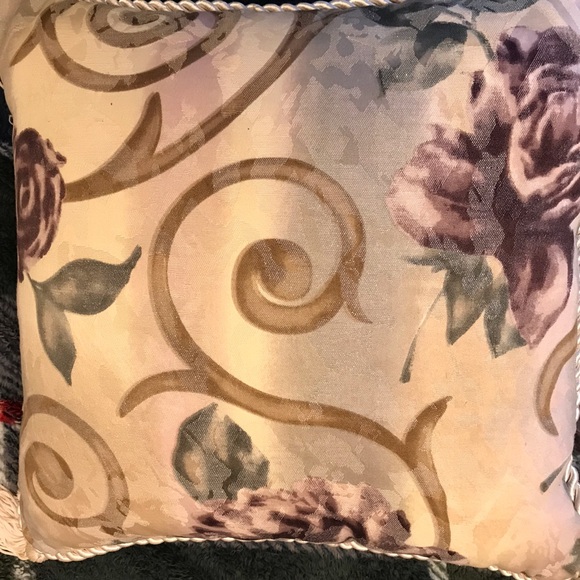 Croscill Home Chambord Cassis 12” Square Pillow Tassels Amethyst - Picture 3 of 3